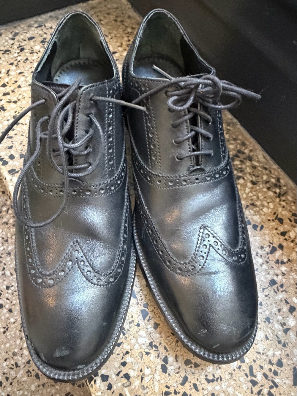 Cole Haan Black Leather Williams Wingtip Men’s Lace-up Oxford Shoes C12209 SZ 9M